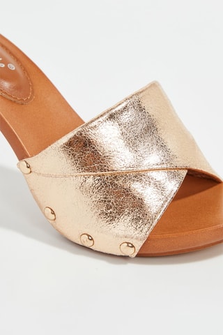 Mules à talons - Doré