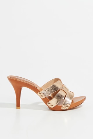 Mules à talons - Doré