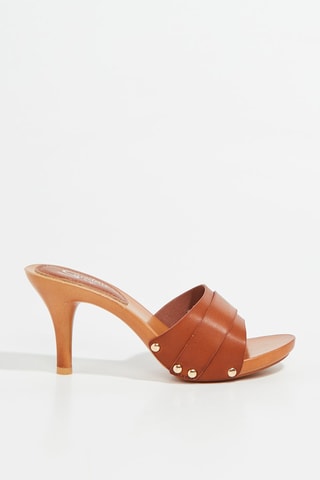 Mules à talons - Camel