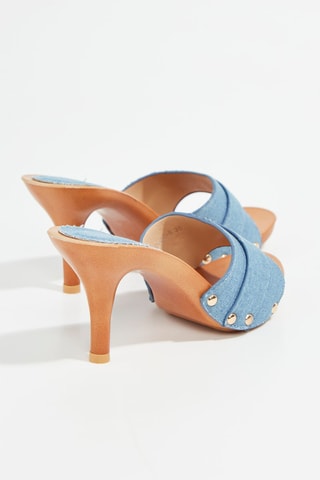 Mules à talons - Bleu