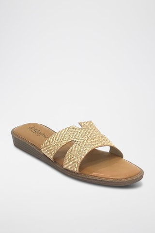 Mules compensées - Beige