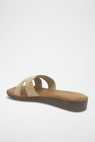 Mules compensées - Beige