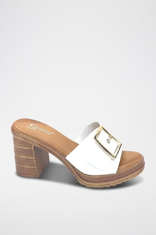 Mules à talons - Blanc