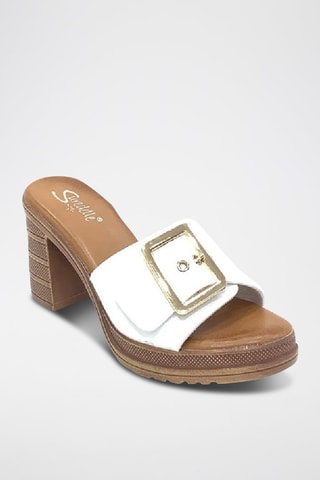 Mules à talons - Blanc
