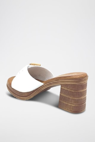 Mules à talons - Blanc