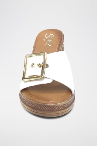 Mules à talons - Blanc