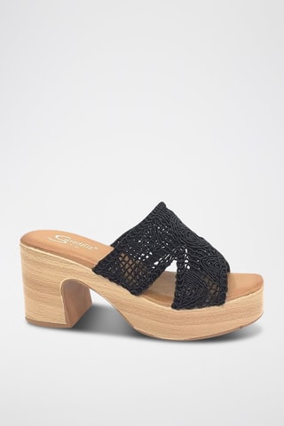 Mules à talons - Noir