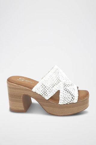 Mules à talons - Blanc