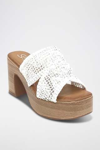 Mules à talons - Blanc