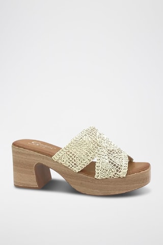 Mules à talons - Beige