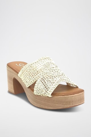 Mules à talons - Beige