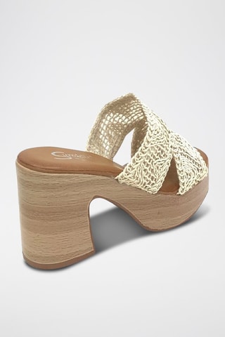 Mules à talons - Beige