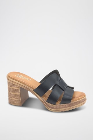 Mules à talons - Noir