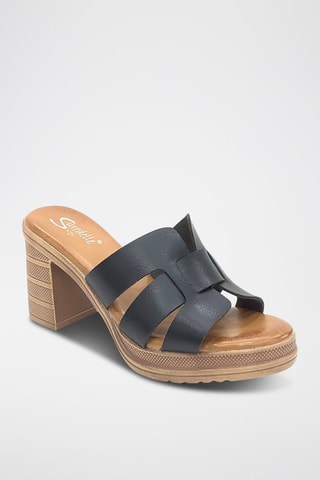 Mules à talons - Noir
