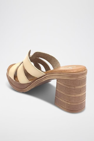 Mules à talons - Beige