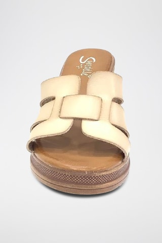 Mules à talons - Beige
