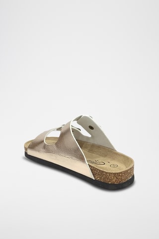Mules en cuir - Champagne