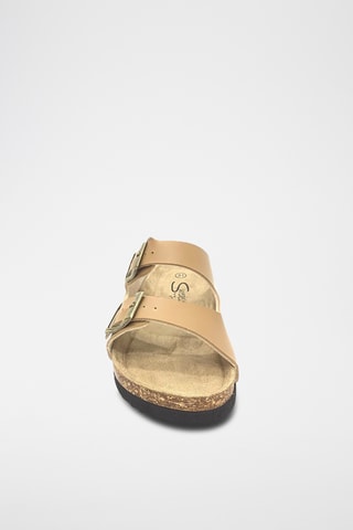 Mules en cuir - Camel