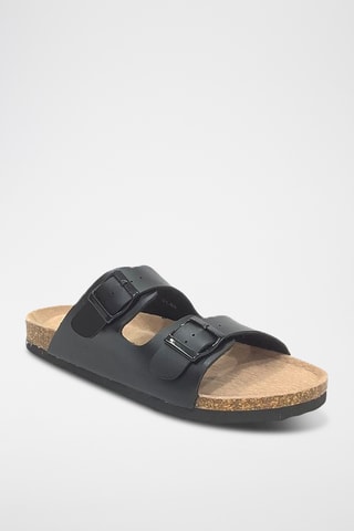 Mules en cuir - Noir