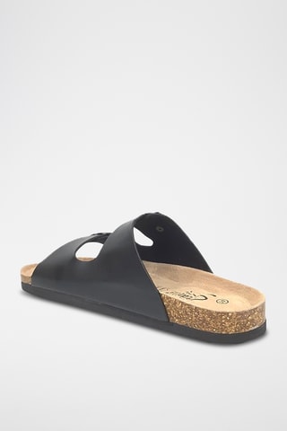 Mules en cuir - Noir