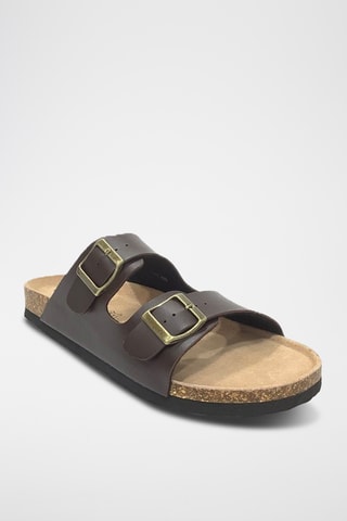 Mules en cuir - Marron