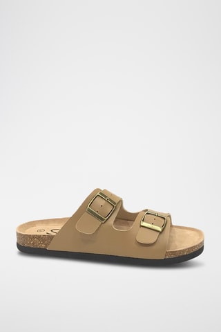 Mules en cuir - Camel