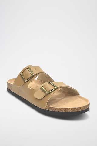 Mules en cuir - Camel
