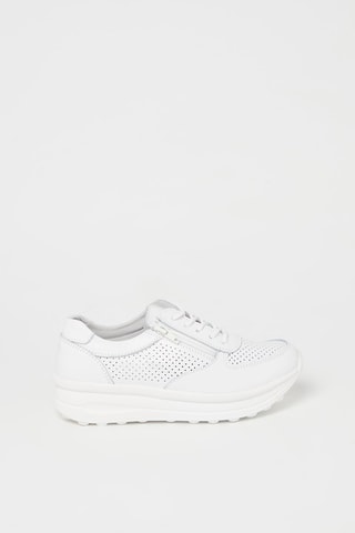 Baskets plateformes en cuir - Blanc