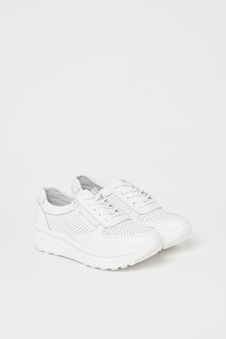 Baskets plateformes en cuir - Blanc