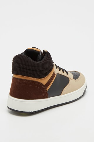 Baskets montantes - Noir et beige