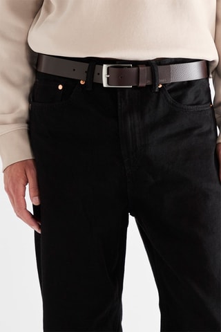Ceinture en cuir - Marron foncé