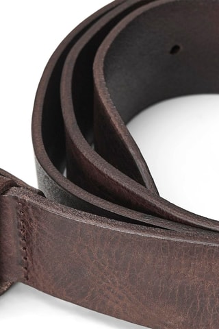 Ceinture en cuir - Marron foncé