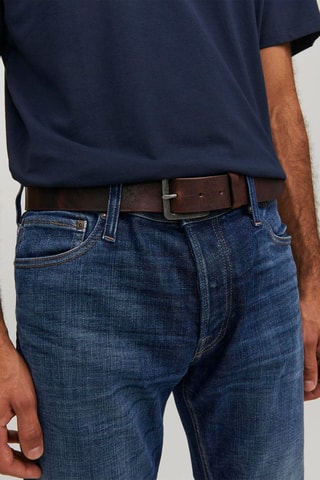 Ceinture en cuir - Marron foncé