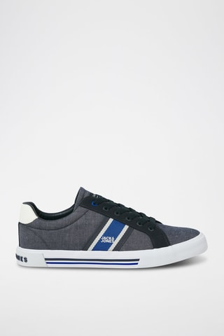 Baskets - Gris foncé chiné et bleu marine