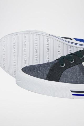Baskets - Gris foncé chiné et bleu marine