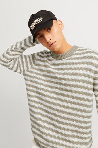 Pull - Kaki et blanc