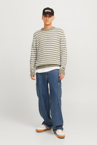 Pull - Kaki et blanc