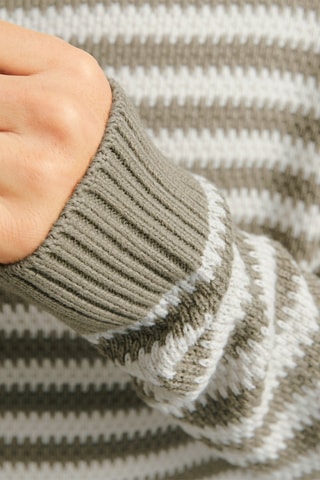 Pull - Kaki et blanc