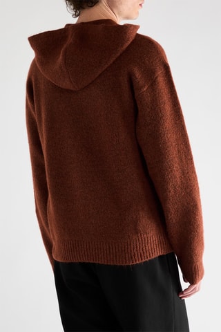 Pull relaxed à capuche - Marron
