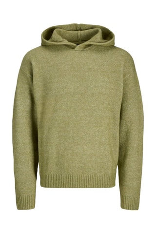 Pull relaxed à capuche - Kaki