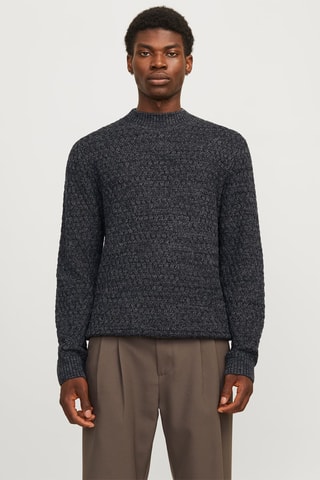 Pull relaxed - Noir chiné