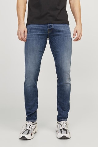 Jean slim taille basse - Bleu