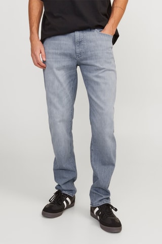 Jean regular en coton biologique - Gris