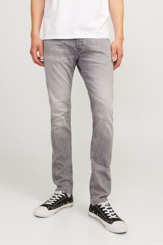 Jean slim en coton biologique - Gris