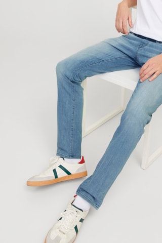 Jean slim en coton biologique - Bleu clair