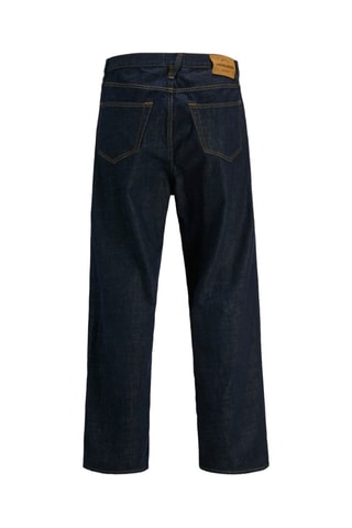 Jean baggy taille haute en coton biologique - Bleu
