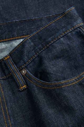Jean baggy taille haute en coton biologique - Bleu