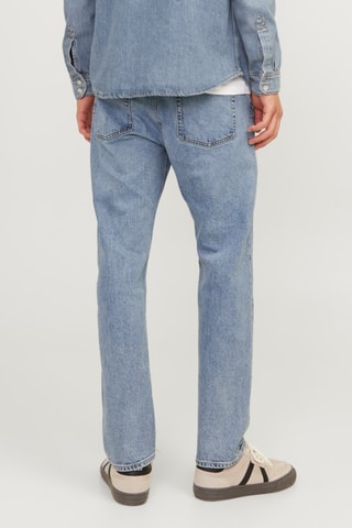 Jean relaxed taille haute en coton biologique - Ciel