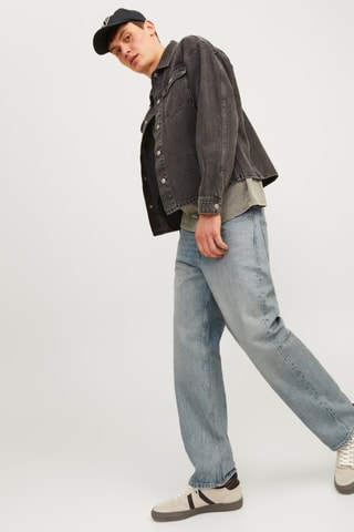 Jean loose taille haute - Ciel