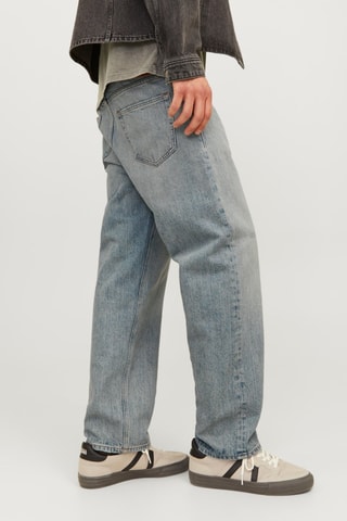 Jean loose taille haute - Ciel